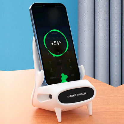 Portable Mini Chair Wireless Charger Desk Mobile Phone Holder